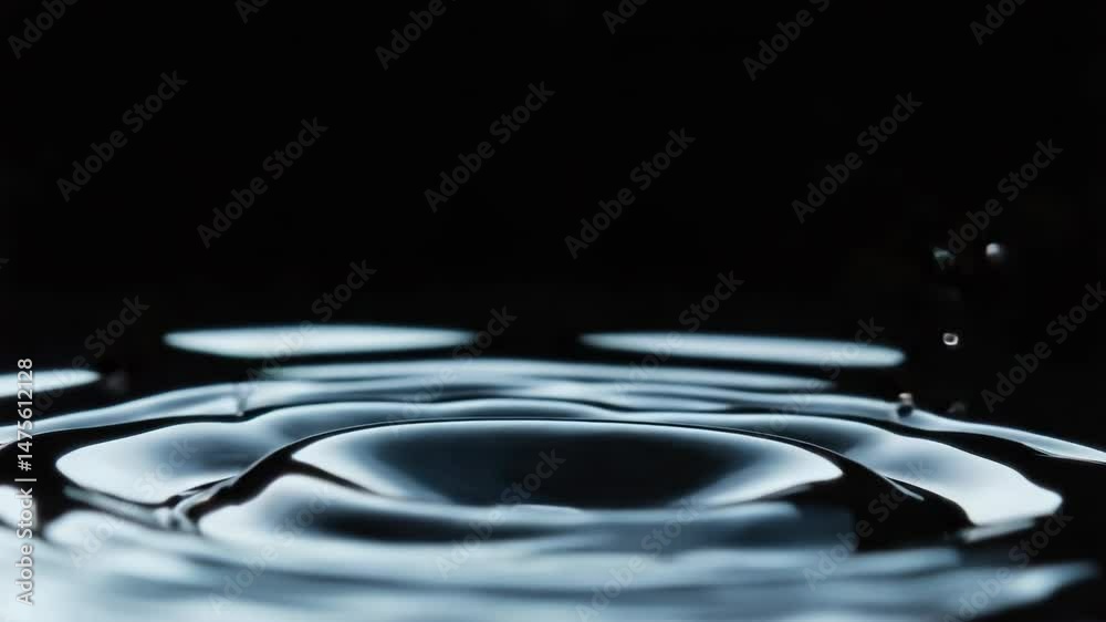 Poster a single drop of water in close up view