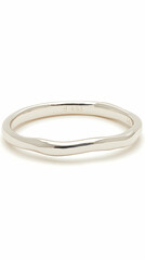 Fototapeta premium Organic silver ring, minimalist design, studio shot, white background, jewelry website