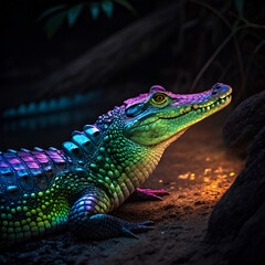 Obraz premium lizard on the tree