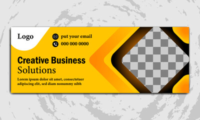 Creative and organic consultancy geometric graphic facebook cover design