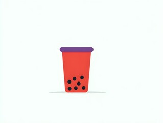 Bubble Tea Delight: A vibrant illustration of bubble tea, a popular beverage.
