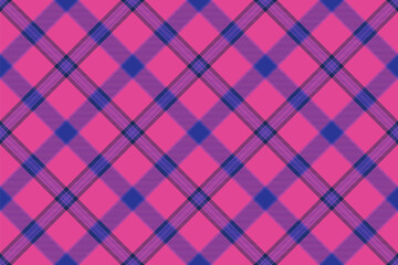 Vibrant pink and purple diagonal plaid pattern.  Perfect for textile design, website backgrounds, or fashion projects.