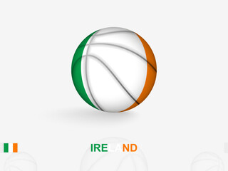 Fototapeta premium Ireland Basketball Concept with National Flag Design.