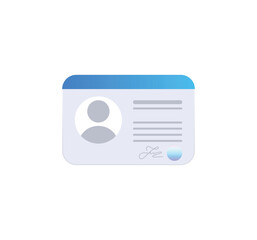 ID card vector isolated emoticon. ID card emoji. ID card color icon