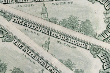 Fototapeta premium money with a face value of one hundred dollars, close up