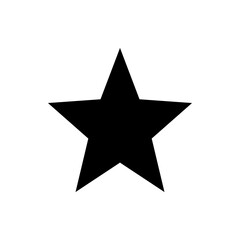 A simple black star with five points on a white background creating a stark contrast and minimalist design