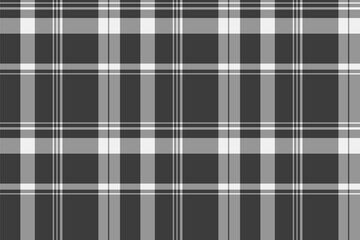 Image background tartan check, ornament seamless plaid textile. Tile vector pattern texture fabric in vintage gray and grey colors.