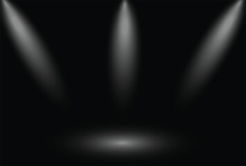 Black background with focus spot light