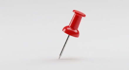 Red push pin tack notice board office stationery memo reminder bulletin board message board design element