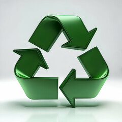 Obraz premium Green Recycle Symbol with Three Arrows