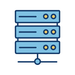 Computer Server Rack Icon for Data Storage