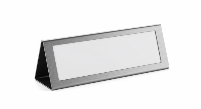 Metal name plate holder desk name plate office name plate table name plate modern name plate blank sign