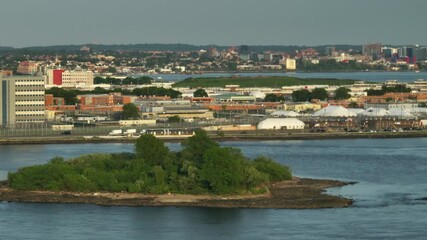 Aerial view of Rikers Island