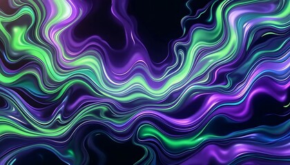 Fototapeta premium Abstract image featuring luminescent blue and red flowing forms with sparkling accents and depth.