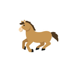 Horse vector isolated emoticon. Horse emoji. Horse color icon