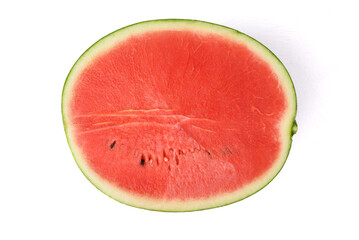 Half red watermelon fruit on white background, Tropical fruit in summer season