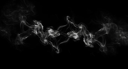 Abstract Smoky Formation Against Dark Background For Creative Design