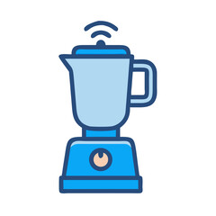 Smart blender icon, kitchen appliance with Wi-Fi symbol