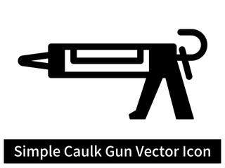 Caulk gun icon simple vector