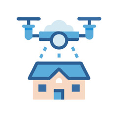 Drone inspection of home, house inspection, drone photography