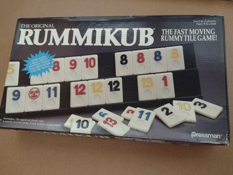 The original Rummikub rummy tile Illustrative Editorial of old board game May 12, 2025, Napa, California