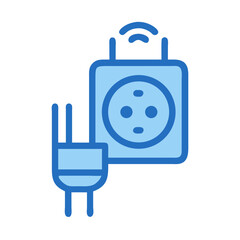 Smart plug and outlet icon for smart home