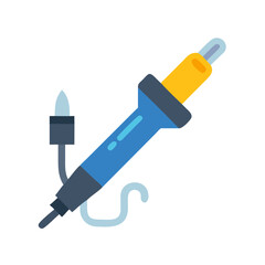 Soldering iron vector illustration, DIY electronic equipment concept