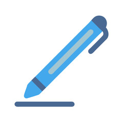 Blue Pen Illustration Writing on Black Background