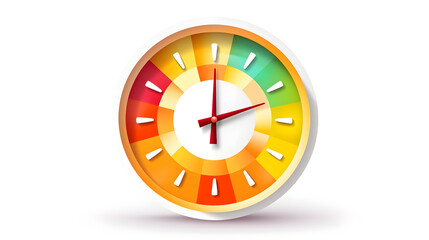 Clock Icon with Rotating Arrows Cartoon Vector Illustration for Time Management Concept