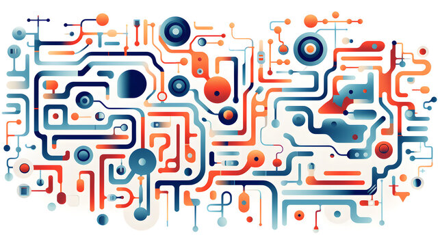 Professional Isolated Code Text on White Background for Abstract Technology Concept