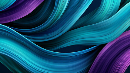 Artistic teal and purple brush strokes beautifully intertwined create an abstract background design.