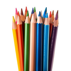 Fototapeta premium A close-up view of a bundle of various colored pencils