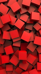 Red Cubes Abstract Background