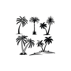 vector illustration of palm trees