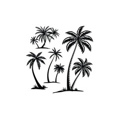vector illustration of palm trees