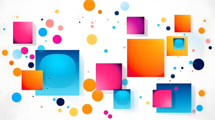 Vibrant Color Square Graphic Abstract Background for Creative Projects