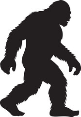 Fototapeta premium Bigfoot Silhouette SVG – Sasquatch Forest Clipart for Cricut, T-Shirts & Outdoor Crafts
