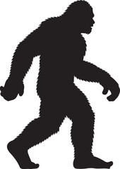Fototapeta premium Bigfoot Silhouette SVG – Sasquatch Forest Clipart for Cricut, T-Shirts & Outdoor Crafts