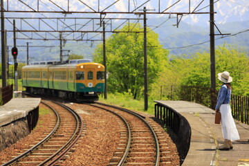 アルプスが望めるホーム
