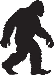 Fototapeta premium Bigfoot Silhouette SVG – Sasquatch Forest Clipart for Cricut, T-Shirts & Outdoor Crafts