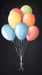 Pastel Balloons Celebration.