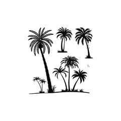 Obraz premium vector illustration of palm trees
