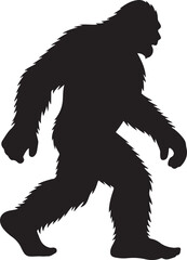 Fototapeta premium Bigfoot Silhouette SVG – Sasquatch Forest Clipart for Cricut, T-Shirts & Outdoor Crafts