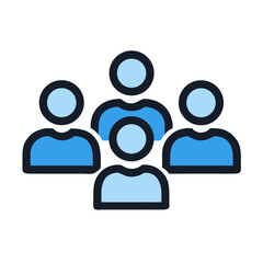 Teamwork Icon: Group of People, Collaboration, Community