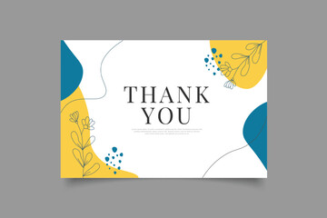 thank you card template design