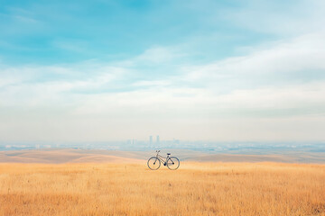Fototapeta premium Prairie Bike Scenic Cityscape