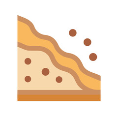 Abstract minimalist soil layers and spheres illustration design