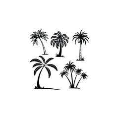 vector illustration of palm trees