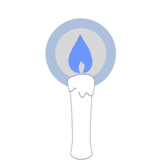 青く燃えるローソク