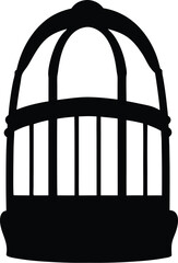 Bird cage silhouette, Bird cage silhouette vector, vintage birdcages with bird, bird cage icon